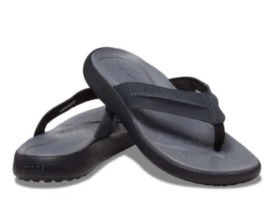 Sandalia chanclas CROCS para hombre YUKON VISTA II LiteRide, negra, talla 13 - totalmente nueva Foto 1 de 4
