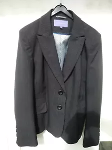 Lovely women's smart grey pinstripe jacket from Autonomy size 14 P - VGC - Picture 1 of 4