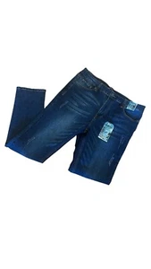 Jackson & Driggs men's Slim Distressed Jeans Denim Blue Size 38x32 NEW - Picture 1 of 8