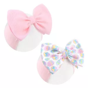 6” Easter Baby Bows Rabbit Egg Bows for Girls Newborn Easter Bunny Ears Hairb... - Picture 1 of 8