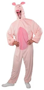Overall Schwein Plüsch 160-175cm Kostüm Karneval Fasching unisex Damen Herren - Bild 1 von 3