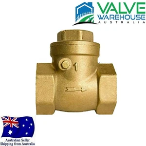 Non Return Valve - General Purpose Brass Swing Check Valve - BSP Threaded - Picture 1 of 2