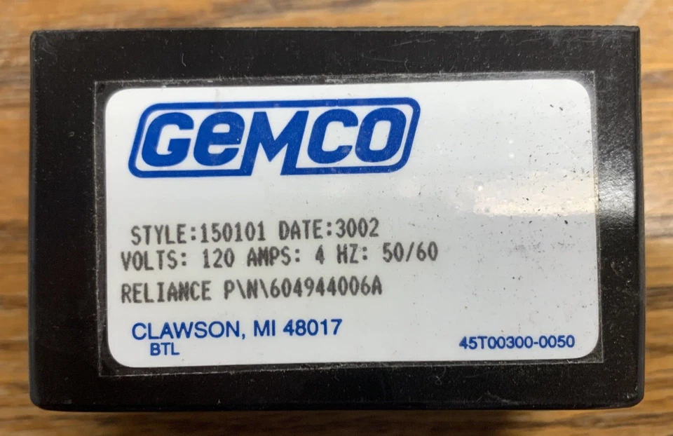 GEMCO 150101 604944-6A MOTOGARD SERIES 150 120VAC 4AMP *NEW IN BOX - GUARANTEED* - Image 1 of 4