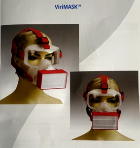ViriMask Schutz Augenatemschutzmaske groß rot V60 + 5 Filter Made in Israel - Bild 1 von 4