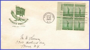 USA3 # 899 ADDR HOUSE OF FARNAM FDC PB4 Freiheitsstatue - Bild 1 von 1
