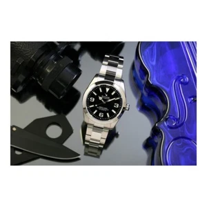 OceanX Navigator 39mm Automatic Men Diver Watch WR 300m Dial Black NVS331 - Picture 1 of 5