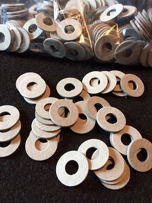 100 arandelas de núcleo de bobina de fibra gris para máquina de tatuaje, piezas de aglutinante, bobina 5/16 Foto 1 de 3