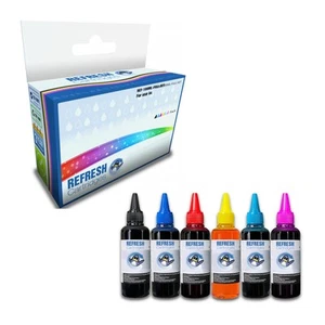 Everyday Valuepack of 6x Universal Bulk Inkjet Ink Refill Bottles - 100ml Each - Afbeelding 1 van 11