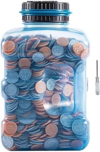 Piggy Bank - Large Coin for Adults Boyswith LCD Counter,Great Coin... - Picture 1 of 6