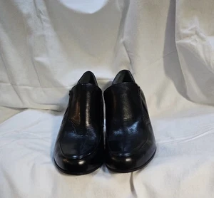 Franco Sarto Renada Faux Leather Ankle Booties Black Block Heeled Size 6.5 - Picture 1 of 7
