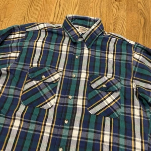 Camisa de Franela Five Brother De Colección Para Hombre Grande ALTA Cuadros Tallman EE. UU. De Colección - Imagen 1 de 10