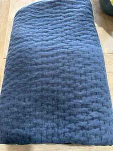 Pottery Barn  Pick Stitch Quilt Midnight Blue Full/Queen - Picture 1 of 2