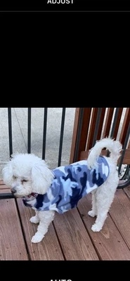 New Dog Reversible Cozy Fleece Coat For Medium Dogs Blue Camo - Image 1 of 4