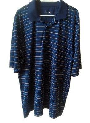 Camisa polo de golf Arnold Palmer XXL azul marino amarillo a rayas para hombre Foto 1 de 4