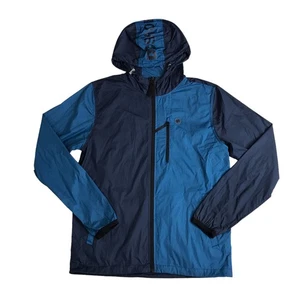 DC Shoes Dagup Block Windbreaker Jacket Coat Blue Size Small Lightweight Hooded - Picture 1 of 15