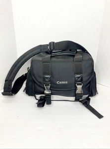 Canon Camera Black/Silver Bag Case With Carry Strap Metal Adjustments - Picture 1 of 6