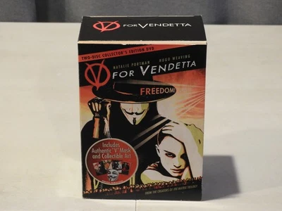2006 V For Vendetta Two-Disc Collectors Edition DVD w/ Mask NEW SEALED - Image 1 of 4