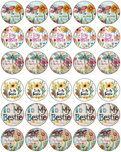 To My Bestie Text Cupcake Topper Essbar Glasur Oblate Dekor Freund Kumpel BFF Liebe - Bild 1 von 10