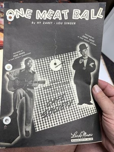 Partituras J 1944 One Meat Ball Josh White/Cafe Society - Imagen 1 de 2