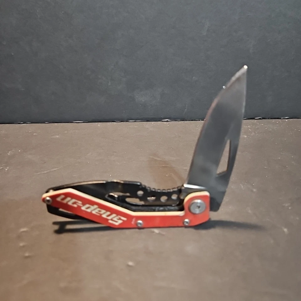 Cuchillo de Bolsillo Plegable Minimalista Punto de Caída Herramientas a Presión con Clip Rojo Negro Foto 1 de 3