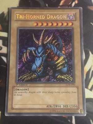 Yugioh: Tri-Horned Dragon - LOB-000 - Secret Rare - 1st Edition - MP - Image 1 of 4