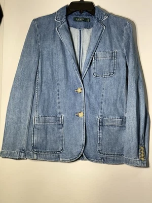 Lauren Ralph Lauren Women's Denim Blazer Jacket Size 4 - Image 1 of 4