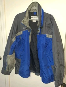 Mens Sz Large Columbia Fire Ridge Full Zip Jacket W/Stowaway Hood - Picture 1 of 22