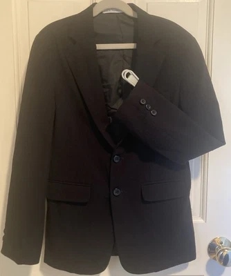 Blazer Traje Chaqueta Perry Ellis Niño Negro Completamente Forrado Todo el Año Talla 12 Foto 1 de 4