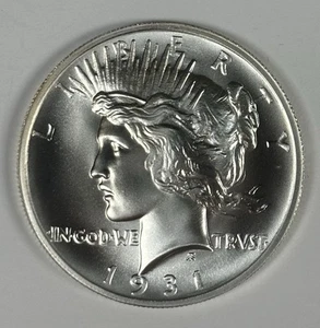 1931-S Dan Carr Peace Dollar Hi-Relief Overstrike HIGH GRADE FINISH - Picture 1 of 3