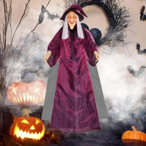 Bruja parlante tamaño real Halloween activación de sonido bruja decoración de Halloween - Imagen 1 de 6