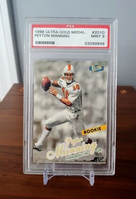 🏈🔥1998 Fleer Ultra Peyton Manning ROOKIE Gold Medallion RC Rare MINT PSA 9 🐐 - Image 1 of 2
