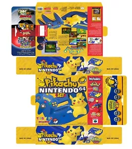 Nintendo 64 - Console Box PIKACHU SET - Photoshop Art To Print - Picture 1 of 6