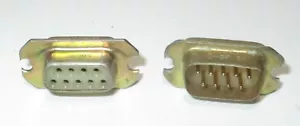 Cannon DE-9P-341 Male & DE-9S Female 9 Pin Connectors NOS Without Packaging - Picture 1 of 2