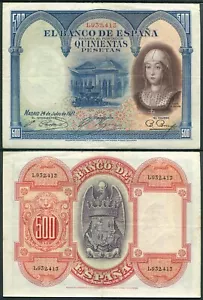 España 500 pesetas 1927 MBC+/VF+ 363 - Bild 1 von 1
