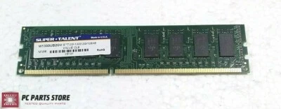 Super Talent 2GB PC3-10600U DDR3 1333MHz 240pin W1333UB2GV Desktop RAM Memory - Image 1 of 4