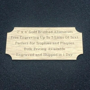 Placa grabada personalizada 2""x4"" placa de identificación placa premio etiqueta de arte etiqueta regalo trofeo - Imagen 1 de 2