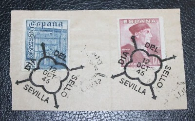 Spain, Stamp Day, HISPANIC HERITAGE FESTIVAL 12-10-1946 Sevilla - Image 1 of 2