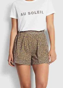 NEW Seafolly XS (8AU) Spirit Animal Shorts 100% Cotton Elastic Band Saffron $100 - Bild 1 von 9