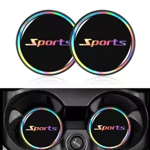 2x Car Cup Anti-slip Mat Sport Alphabet Radiant Decor Cup Holder Pad Accessories - Picture 1 of 11