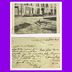 1919 US Army SOLDIER MAIL Franked Antique Postcard VERDUN WWI World War I - Picture 1 of 3