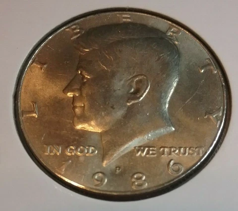 1986 Kennedy P Half Dollar - BU Cover