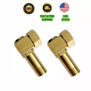 2PCS Brass Garden Hose Adapter, Brass Replacement Part Swivel, Hose Reel Parts - Picture 1 of 7