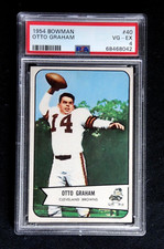OTTO GRAHAM PSA 4 VERY GOOD TO EXCELLENT 1954 BOWMAN FOOTBALL CARD #40 CENTERED