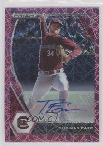 2021 Panini Prizm Draft Picks Pink Velocity Prizm Auto Thomas Farr #PDP150 Auto