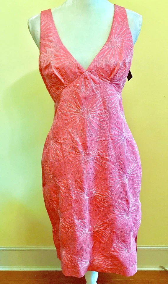 Vestido de grife TOCCA high-end novo em folha tamanho 8 - Imagem 1 de 4