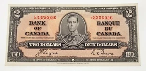 1937 Bank of Canada $2 Note in About Uncirculated Condition Pick #59c - Picture 1 of 3