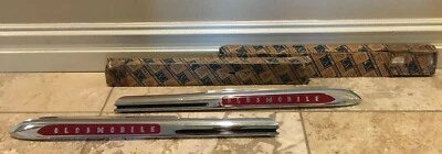 47 Oldsmobile GM NOS Front Fender Emblems New Old Stock Body Moldings Olds Trim - Image 1 of 4