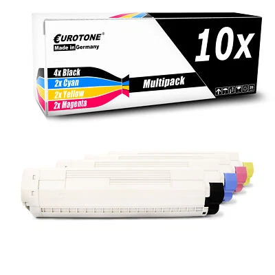 10x Eurotone Toner f�r OKI C-831-DM C-841-DN C-831-DN C-841-N C-831-N C-831-CDTN - Bild 1 von 4