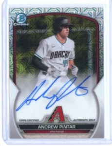 2023 ANDREW PINTAR BOWMAN CHROME ICONIC MOJO AUTO AUTOGRAPH!!