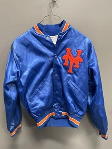 1970s/80s Vintage Felco Satin Men’s New York Mets MLB Jacket Size Youth Large - Picture 1 of 5
